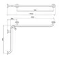 MANIGLIONE PER DISABILI ANGOLARE CM 65 x 100