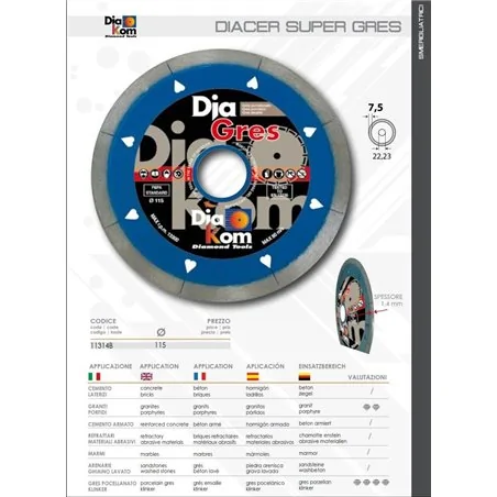 DISCO DIAMANTATO DIACER SUPER GRES