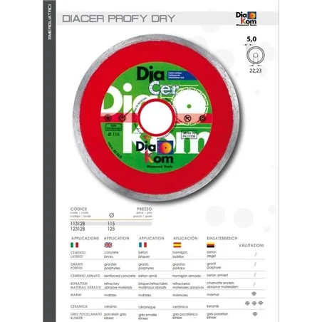 DISCO DIAMANTATO DIACER PROFY DRY