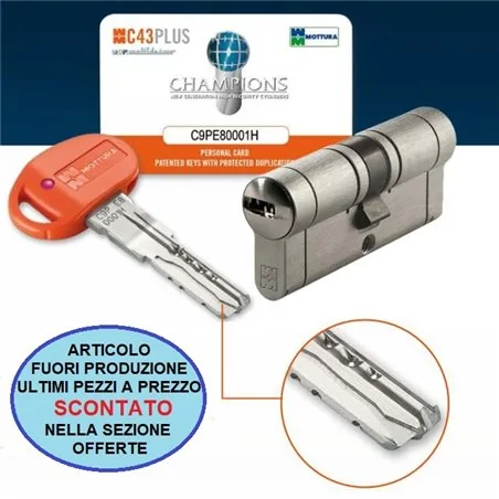 CILINDRO EUROPEO MOTTURA CHAMPIONS C43PLUS CHIAVE/CHIAVE