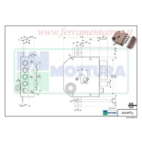 LOCK FOR CHAMPIONS EURO PROFILE CYLINDER MOTTURA 38.630