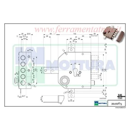 LOCK FOR CHAMPIONS EURO PROFILE CYLINDER MOTTURA 38.650