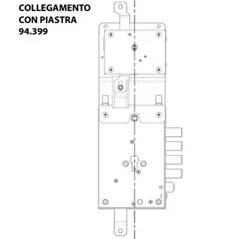 MOTTURA 49.120 BLOCCA ASTE ELETTRONICO PER PORTA BLINDATA XCODE