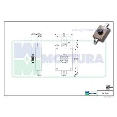 RIM LOCK ONLY INTERNAL KNOB MOTTURA 34.300