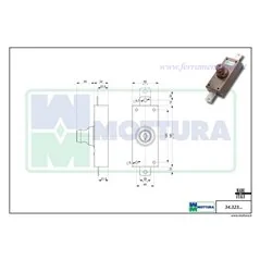 VERTICAL RIM LOCK INTERNAL PUMP CYLINDER MOTTURA 34.323
