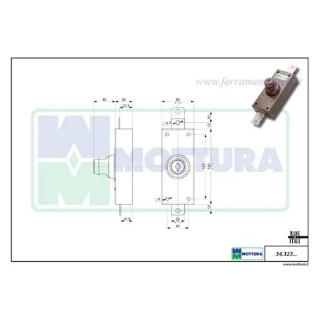MOTTURA 34.323 FERROGLIETTO VERTICALE POMPA INTERNA