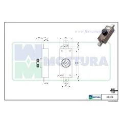 VERTICAL RIM LOCK INTERNAL KNOB MOTTURA 34.325