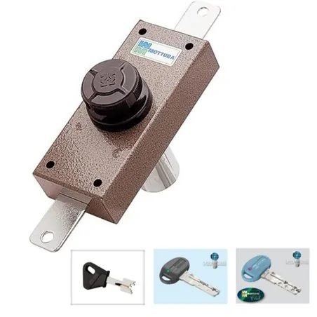 VERTICAL RIM LOCK EXTERNAL PUMP CYLINDER INTERNAL KNOB MOTTURA 34.326