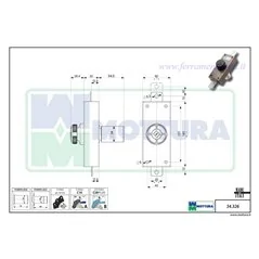 MOTTURA 34.326 FERROGLIETTO VERTICALE POMPA ESTERNA POMOLO INTERNO