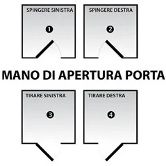 MOTTURA 54.574 SERRATURA MULTIFUNZIONE DOPPIA MAPPA EASY GO CON MEZZO GIRO