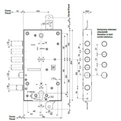MOTTURA 54.597 SERIES 54 EASY GO DOUBLE-BITTED + EUROPROFILE CYLINDER RIM LOCK