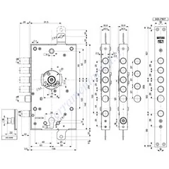 MOTTURA 3DKEY 3D.787 MULTIFUNCTION LOCK MORTISE