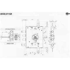 MOTTURA 3DKEY SERRATURA RICAMBIO GARDESIA AD APPLICARE 893D.571GR