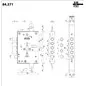 MOTTURA 84.371 GEAR LOCK FOR ARMOURED DOOR WITH EUROPROFILE CYLINDER RIM MOTTURA 84.371 GEAR LOCK FOR ARMOURED DOOR WITH EUROPROFILE CYLINDER RIM