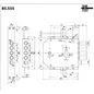 MOTTURA 85.557 LOCK FOR ARMOURED DOOR WITH EUROPROFILE CYLINDER MORTISE 30 MM