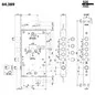 MOTTURA 84.396 MULTIFUNCTION GEAR LOCK FOR ARMOURED DOOR WITH EUROPROFILE CYLINDER RIM