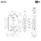 MOTTURA 84.510 GEAR LOCK FOR ARMOURED DOOR WITH EUROPROFILE CYLINDER RIM