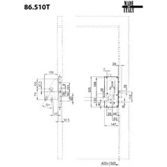 MOTTURA 86.510A SERRATURA GORILLA ANTIPANICO CON MANIGLIONE DI EMERGENZA