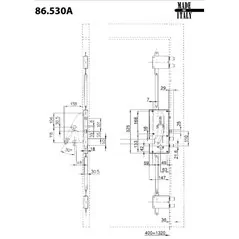 MOTTURA GORILLA 86.530T SERRATURA ANTIPANICO CON MANIGLIONE DI EMERGENZA