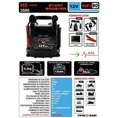 CAR START BOOSTER START BOOSTER H5 HYBRID 12V/3500 LEMANIA ENERGY