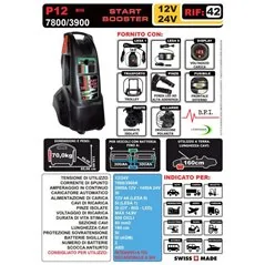CAR AND TRUCK START BOOSTER START TRUCK BIG TROLLEY P12 7800/3900 12/24V LEMANIA ENERGY
