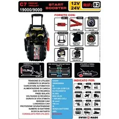 CAR AND TRUCK START BOOSTER START TRUCK TROLLEY BATTERYLESS C7 PROCAP 12/24V 19000/9000A LEMANIA ENERGY