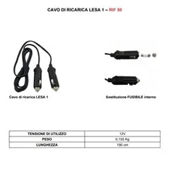 LESA 1 CARICATORE 12V PER AVVIATORI E START BOOSTER