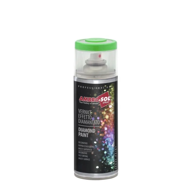 SMALTO SPRAY EFFETTO DIAMANTATO CON GLITTERS AMBRO-SOL 400 ML