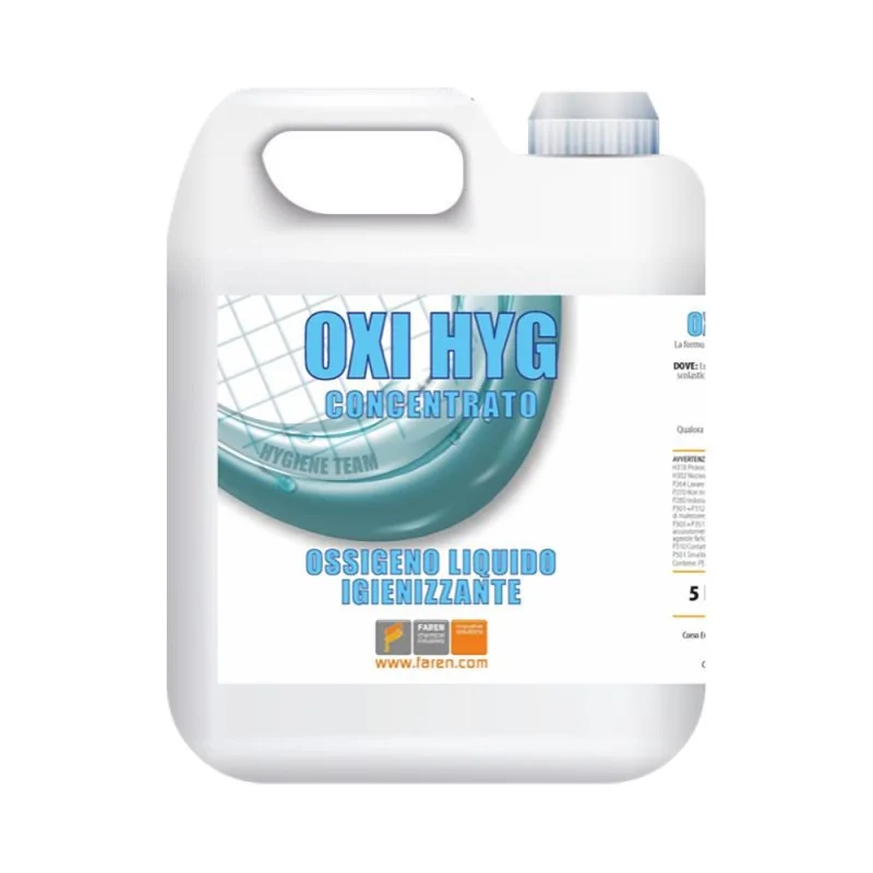 OXI HYG FAREN IGIENIZZANTE DETERGENTE ALL' OSSIGENO LIQUIDO CONCENTRATO LT 5 OXI HYG FAREN IGIENIZZANTE DETERGENTE ALL' OSSIGENO LIQUIDO CONCENTRATO LT 5