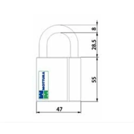 LUCCHETTO AD ARCO PICCOLO MOTTURA L247