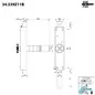 VERTICAL RIM LOCK FOR VANS, MOVING LEAF MOTTURA 34.339 VERTICAL RIM LOCK FOR VANS, MOVING LEAF MOTTURA 34.339