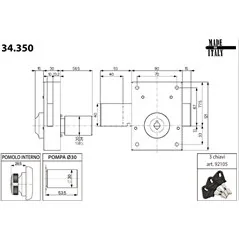 SIDE RIM LOCK CHIAVISTELLO RECTANGULAR MOTTURA 34.353