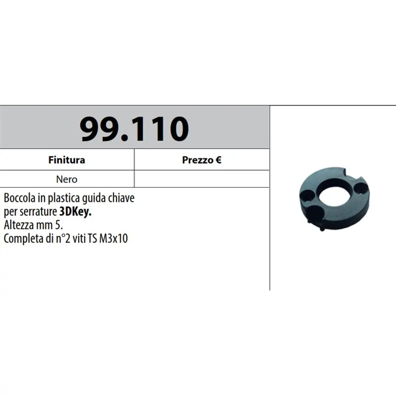 MOTTURA 99.110 GUIDA CHIAVE IN PLASTICA PER SERRATURA 3DKEY MOTTURA 99.110 GUIDA CHIAVE IN PLASTICA PER SERRATURA 3DKEY