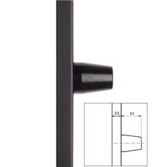MOTTURA 32.996 SERRATURA A FASCIA VERTICALE SOLO CILINDRO INTERNO A POMPA