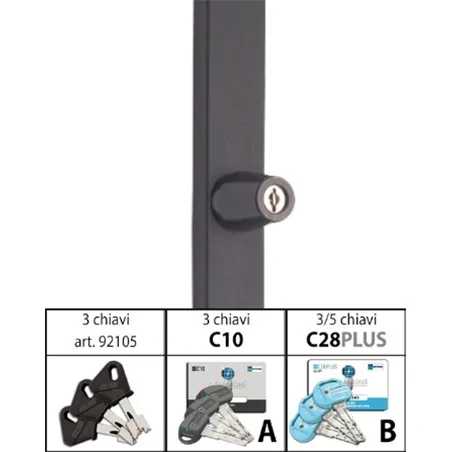VERTICAL STRIP LOCK ONLY CILINDRO INTERNAL A POMPA MOTTURA 32.996