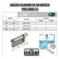 MEZZO CILINDRO SPECIALE C28PLUS MOTTURA PER SERRATURE SERIE 32