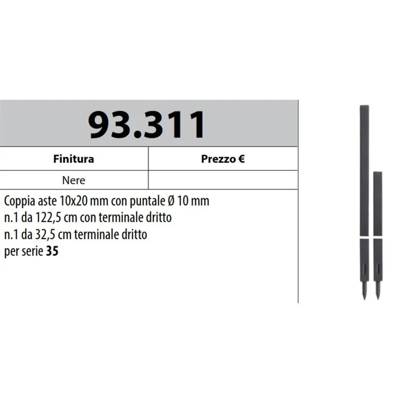 MOTTURA 93.311 ASTE CON PUNTALE Ø10 PER SERRATURE MOTTURA SERIE 35 MOTTURA 93.311 ASTE CON PUNTALE Ø10 PER SERRATURE MOTTURA SERIE 35