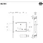 MORTICE SIDE DOUBLE-BIT KEY LOCK MOTTURA 40.701
