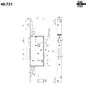 MORTICE SIDE DOUBLE-BIT KEY LOCK MOTTURA 40.711 MORTICE SIDE DOUBLE-BIT KEY LOCK MOTTURA 40.711