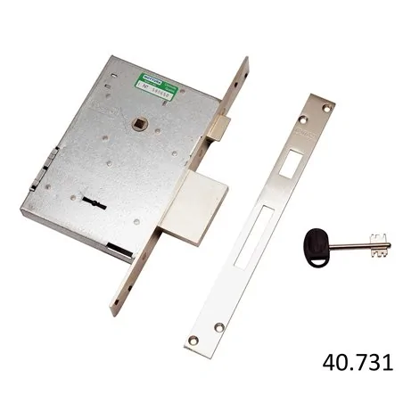 MORTICE SIDE DOUBLE-BIT KEY LOCK MOTTURA 40.731