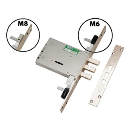 THREE-POINT MORTICE DOUBLE-BIT KEY LOCK MOTTURA 40.805
