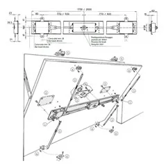HORIZONTAL LOCK FOR UP-AND-OVER GARAGE DOORS MOTTURA 45.1200