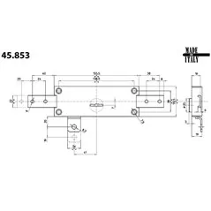 THREE-POINT LOCK FOR ROLLER SHUTTERS MOTTURA 45.853
