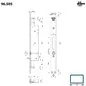 96.505 LOCKING UNIT AND STRIKE PLATE SECONDA ANTA SHARK AD INFILARE MOTTURA