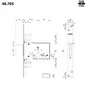 THREE-POINT MORTICE LOCK FOR CYLINDER SERIE 48 MOTTURA 48.705