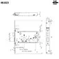 THREE-POINT MORTICE LOCK FOR CYLINDER WITH LATCH SERIE 48 MOTTURA 48.823
