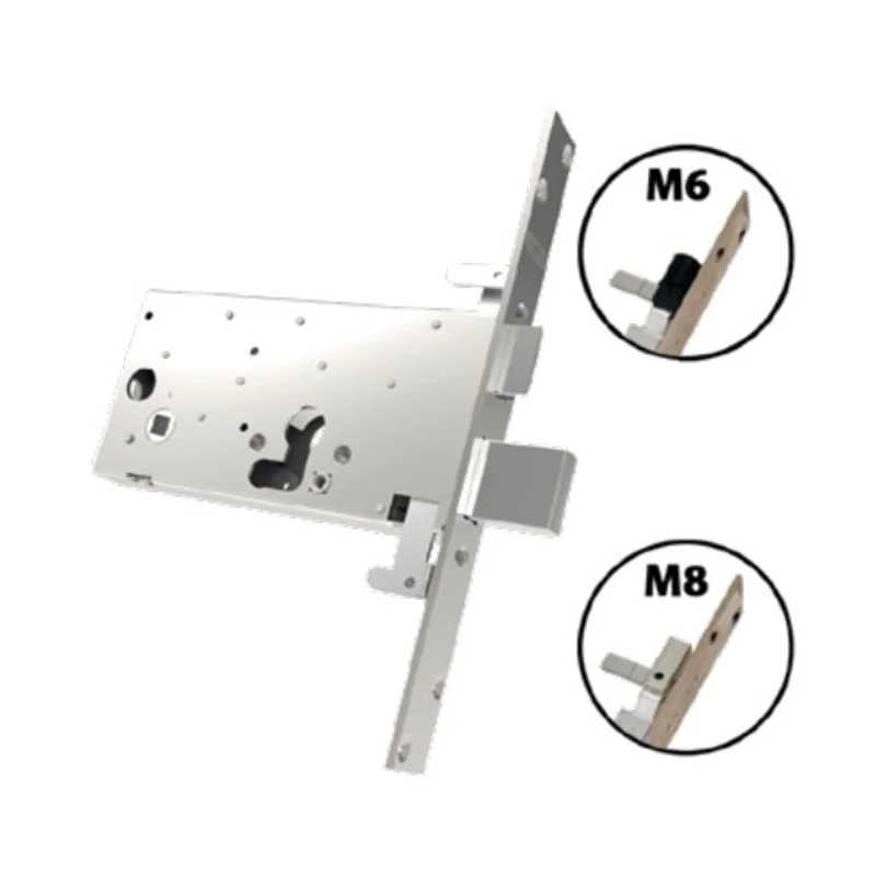 THREE-POINT MORTICE LOCK FOR CYLINDER WITH LATCH SERIE 48 MOTTURA 48.923
