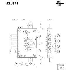 MOTTURA 52.J583 REPLAY RECODABLE DOUBLE-BITTED THREE-POINT RIM LOCK