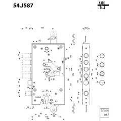 MOTTURA 54.J587 SERRATURA PLURISISTEMA DOPPIA MAPPA RICIFRABILE PIU' CILINDRO EUROPEO