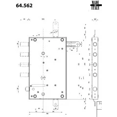 MOTTURA 64.568 SERRATURA DOPPIA MAPPA SERRABLINDA CON MEZZO GIRO